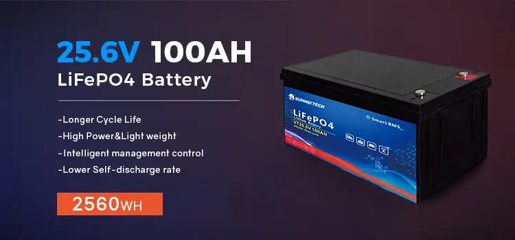 Sunway 24v 100ah 2560wh LifePoe4 Energy Storage Battery