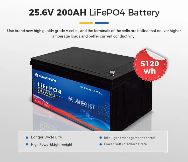 Sunway 24v 200ah 5120Wh LifePoe4 Energy Storage Battery